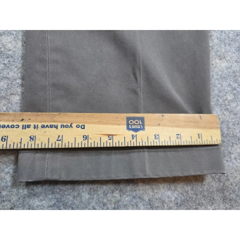 Brooks Brothers Advantage Chino Clark Fit Grey Cotton Pants Mens 38x30